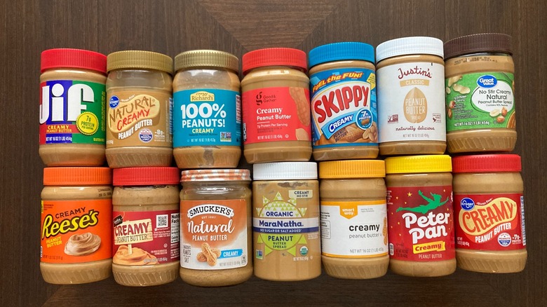 assorted jars of peanut butter