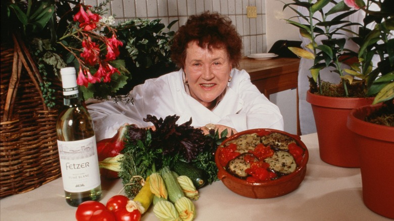 Julia Child sitting