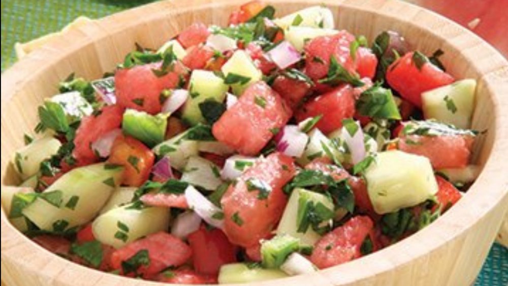 Zucchini tomato salad 