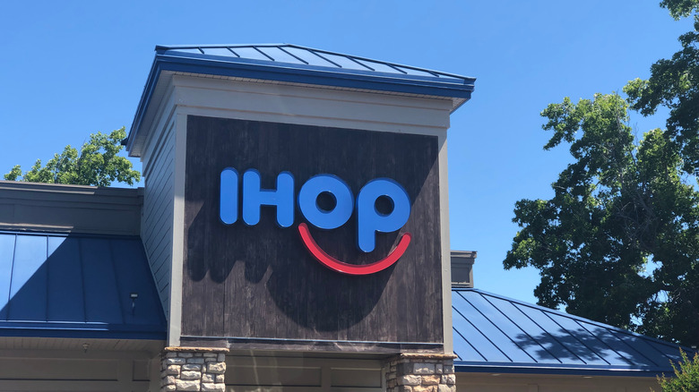 The sign at an IHOP location