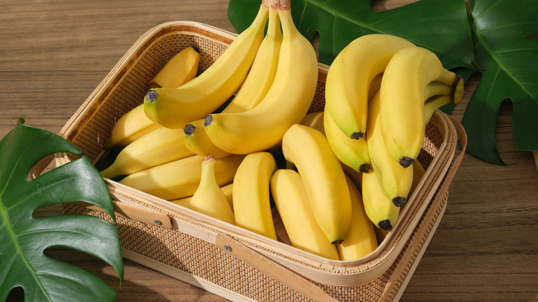 Basket holding bananas