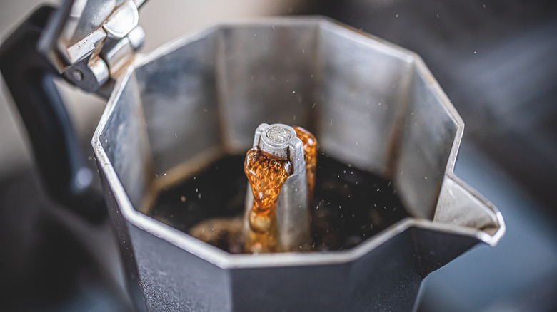 moka pot coffee chamber