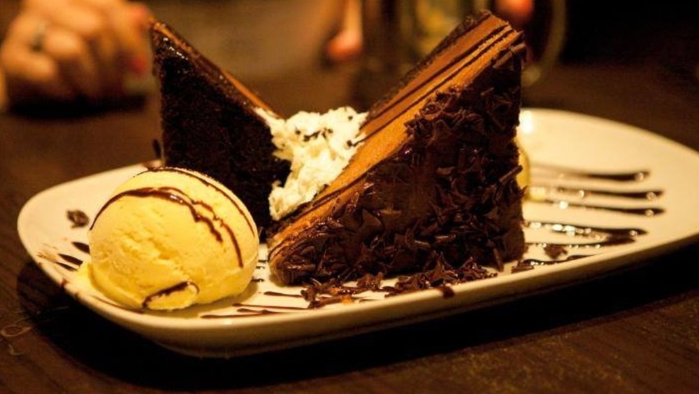 Chocolate dessert from LongHorn Steakhouse