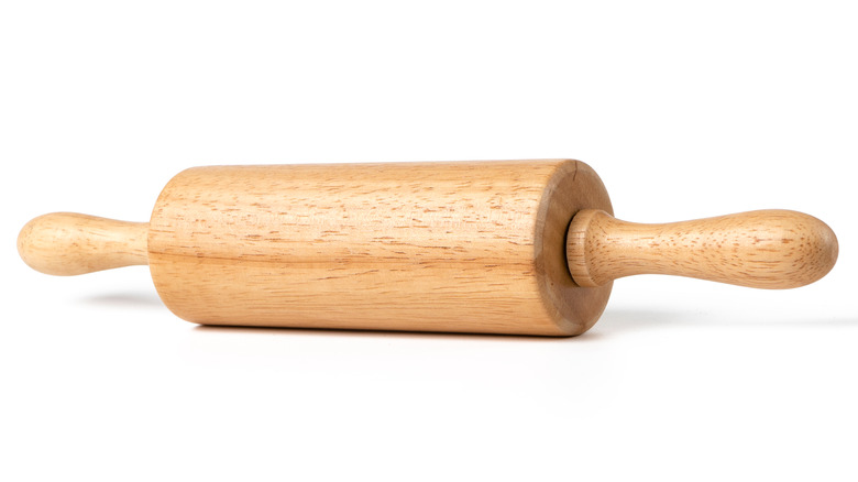 Rolling pin with white background