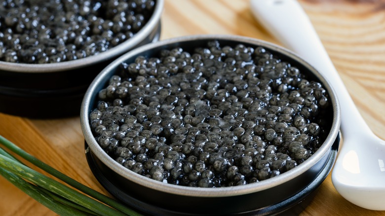 Caviar in tin