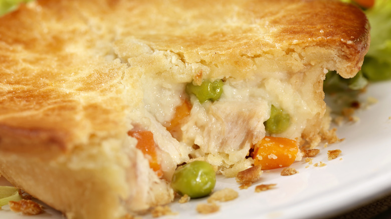 turkey pot pie on plate