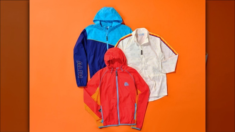 red white and blue windbreakers