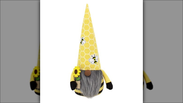 bee-patterned gnome from Aldi