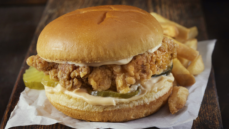 Fried chicken sandwich