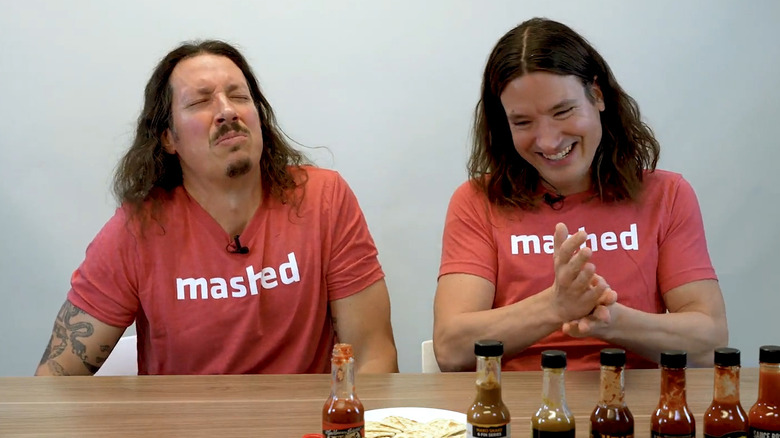 Mashed Bros testing hot sauces