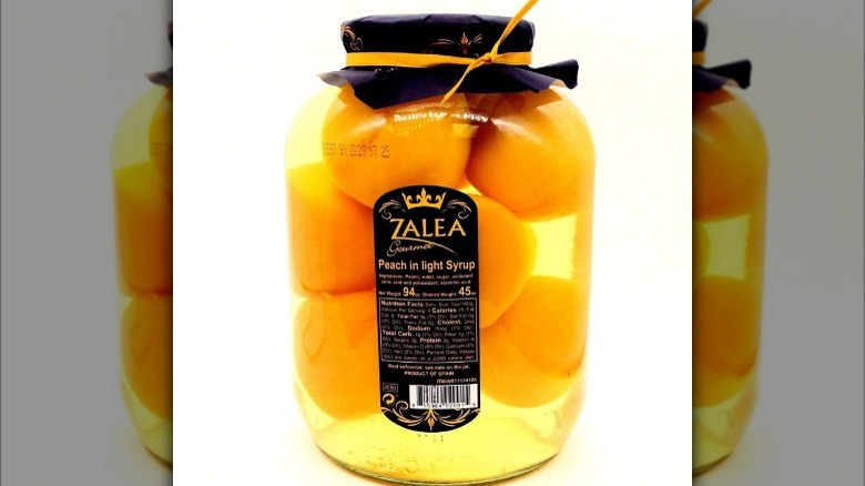 Jar of peach jam