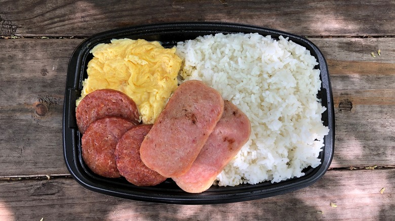 Spam eggs and rice at a McDonald's in Waikiki