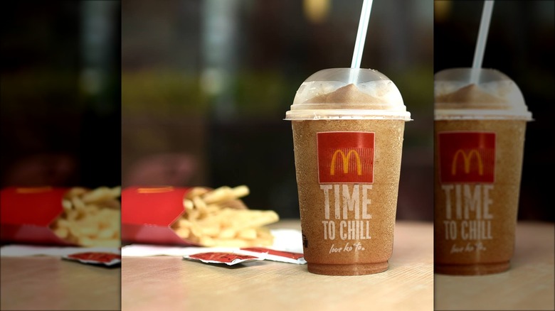 A McDonald's frozen Coke and french fries.