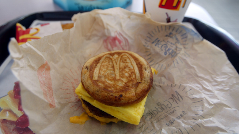 Sausage egg and cheese McGriddle