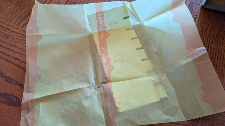 Empty McDonald's wrapper