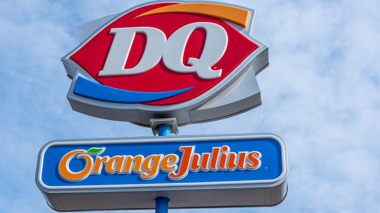 Sign for Dairy Queen and Orange Julius