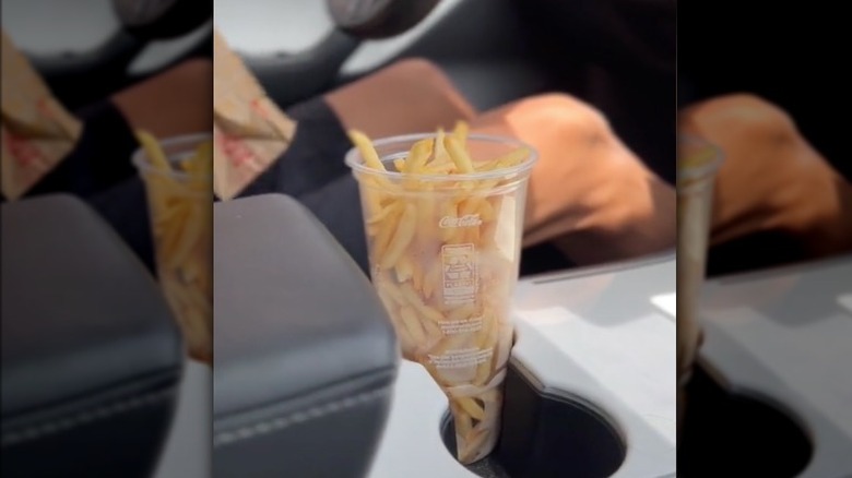 Fries in cup