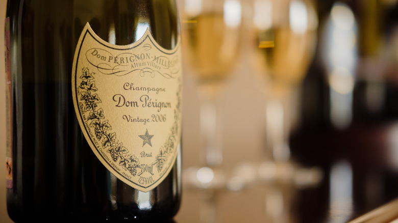 Dom Pérignon bottle of champagne