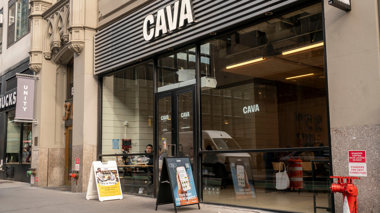 Cava restaurant store front