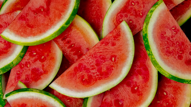 Pile of watermelon slices