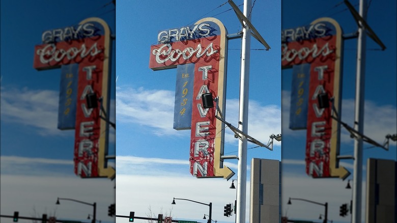 Signage at Gray's Coors Tavern