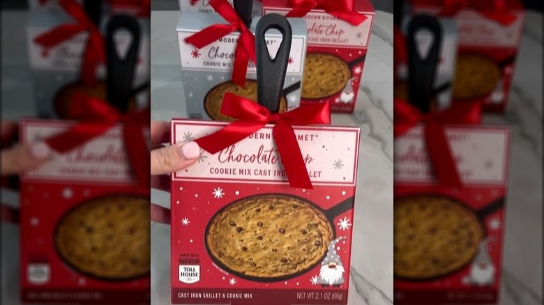 A mini chocolate chip cookie skillet set from Costco