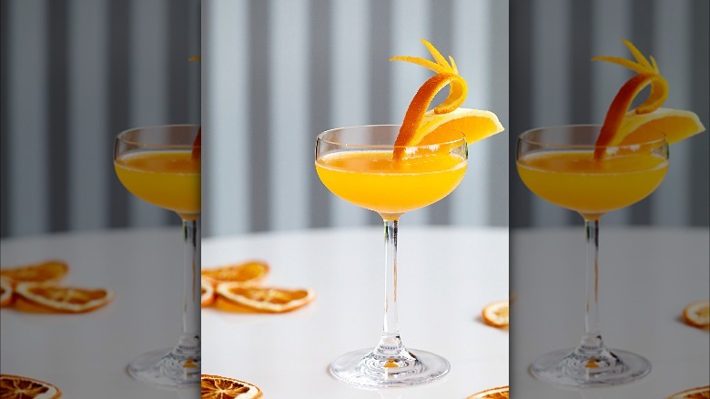 Yuzu Daiquiri with orange garnish