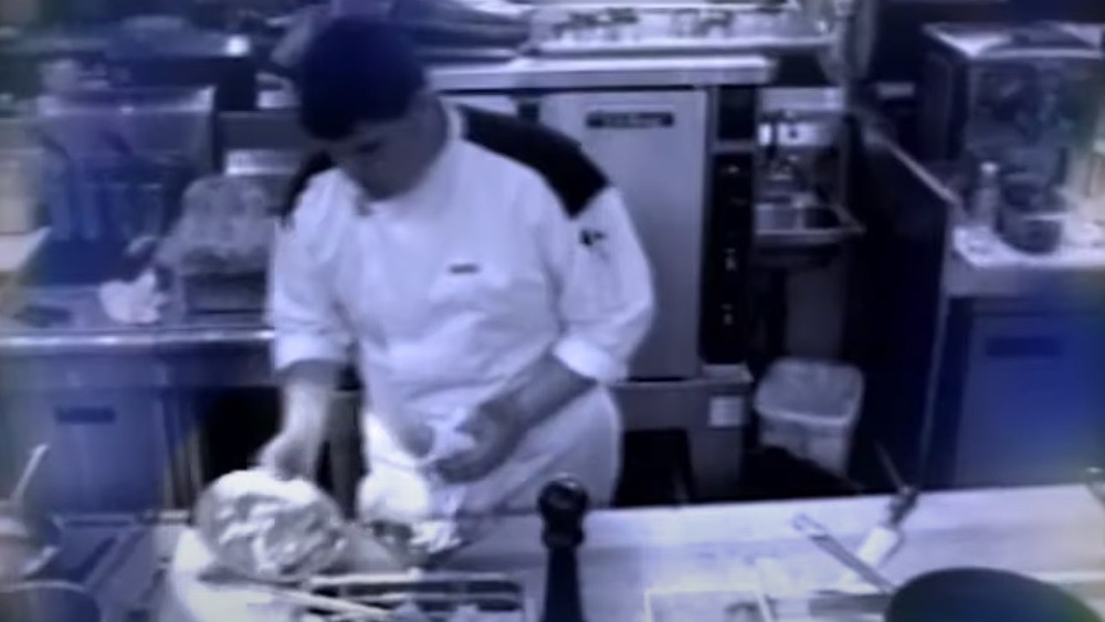 Contestant throwing away lobster on Hell's Kitchen