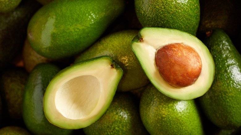 Bright green avocados 