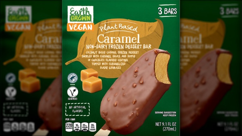 Earth Grown vegan plant-based caramel non-dairy frozen desert bar