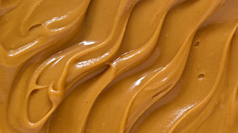 Close up of peanut butter