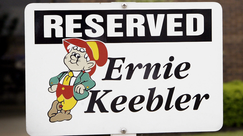 Reserved parking placard for Keebler elf