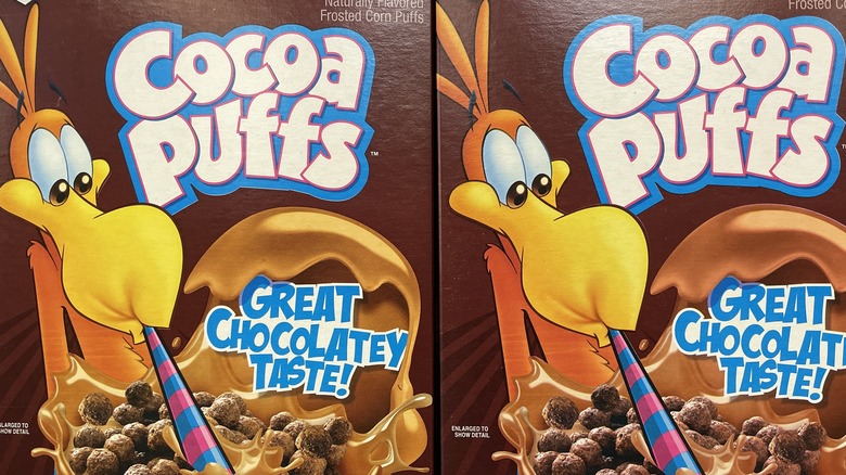 Pair of Cocoa Puffs boxes