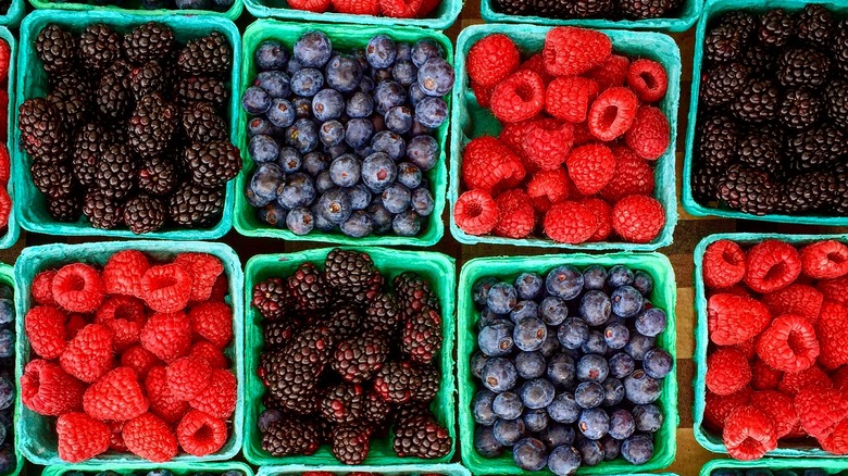 Berries sold at farmer's market