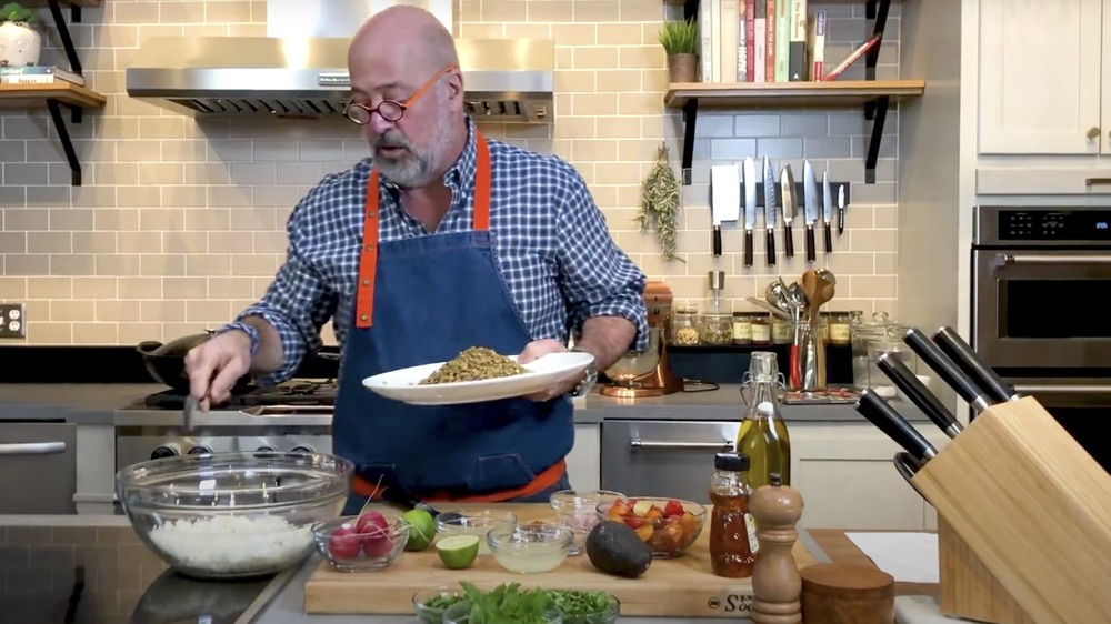 Andrew Zimmern's vegan lentil salad