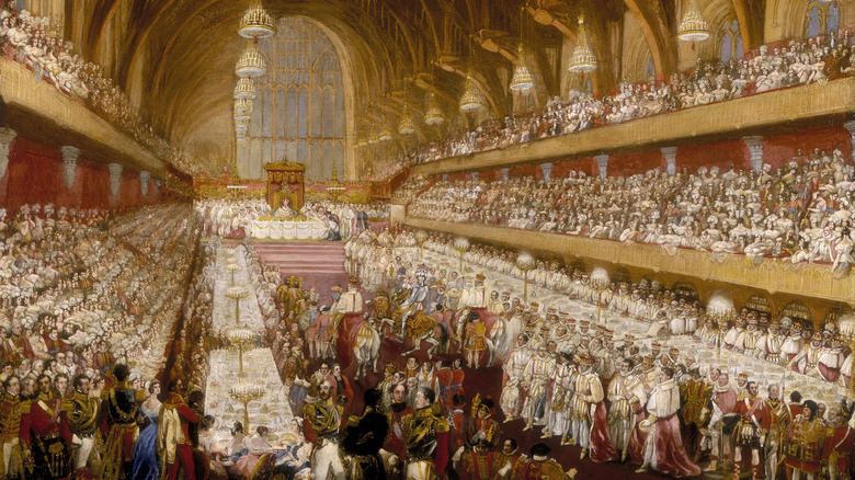 painting of george iv coronation banquet