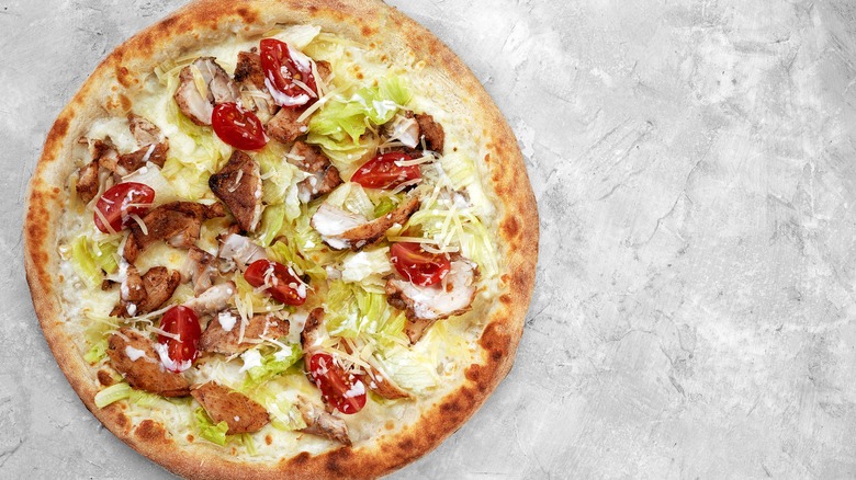 caesar salad pizza