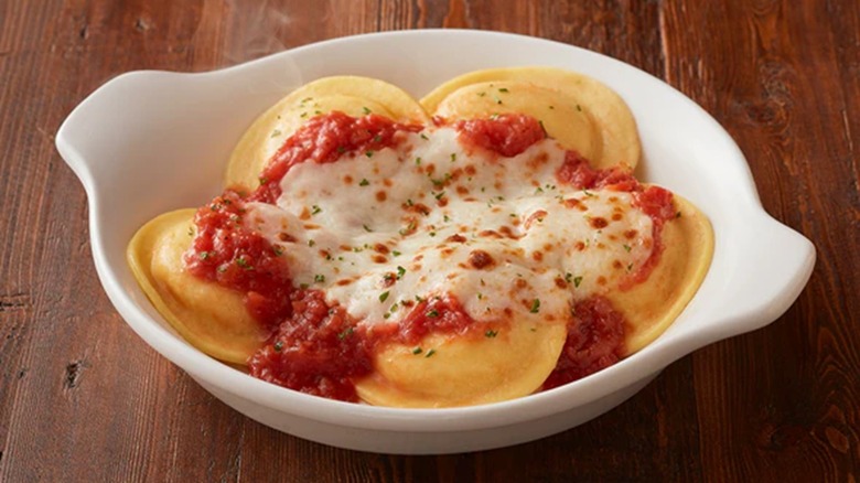 dish of ravioli with sauce