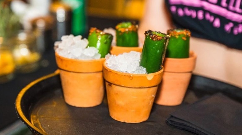 Mexican Tickler jalapeño shots