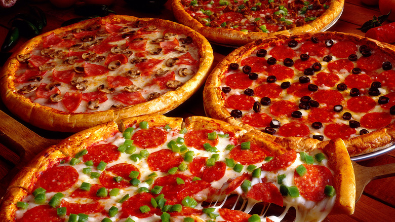 Different kinds of pizza