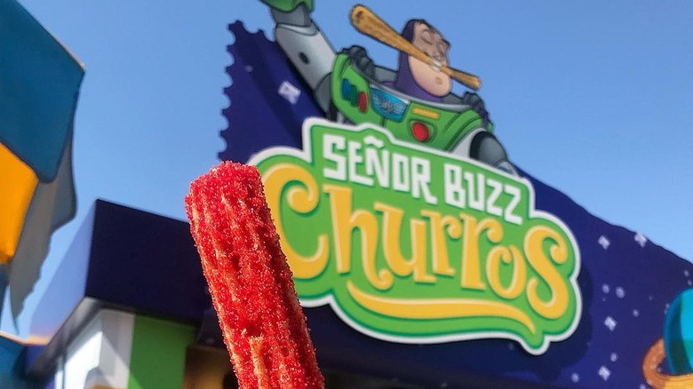 disneyland pixar pier senor buzz spicy caliente churro