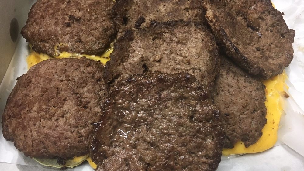 Plain burger patties with cheese on the secret menu