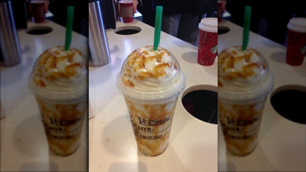 butterbeer frapp at Starbucks