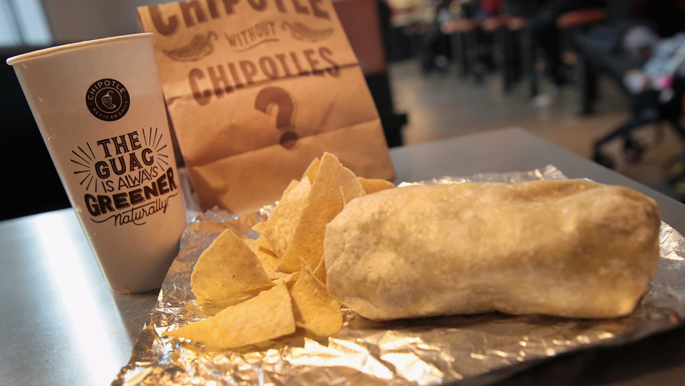 Chipotle meal with burrito on the secret menu