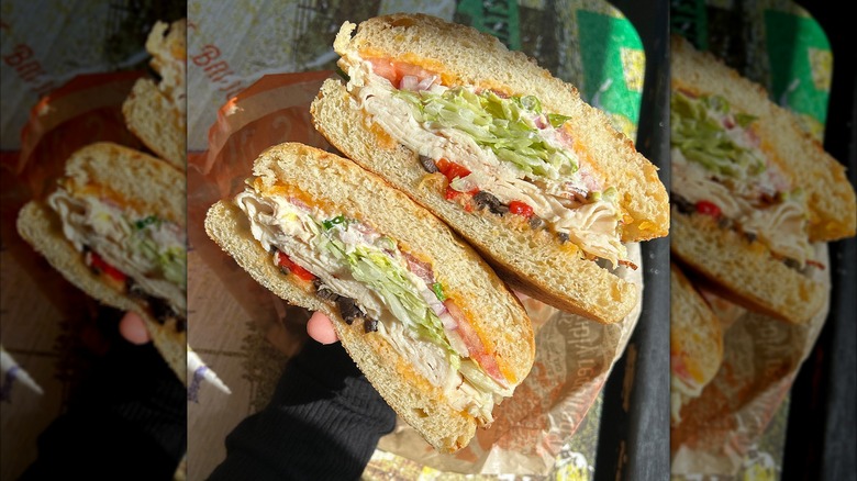 sliced sandwich from Schlotzskys