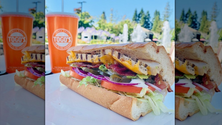 sandwich and drink from Togos