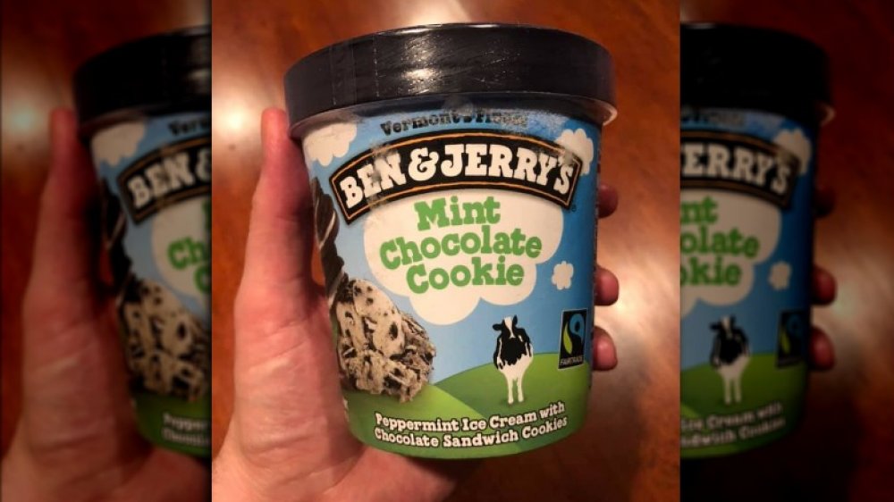 Ben and Jerry's mint chocolate cookie ice cream