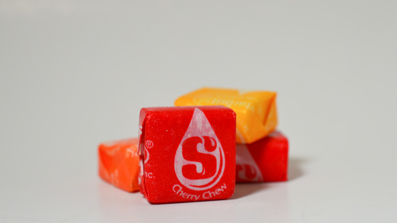 A few cubes of Starburst candy 