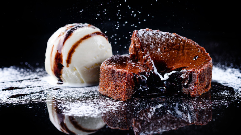 Molten Chocolate Lava Cake with Ice Cream 