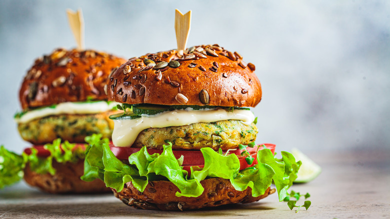 Two Veggie Burgers 